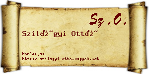 Szilágyi Ottó névjegykártya