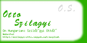 otto szilagyi business card
